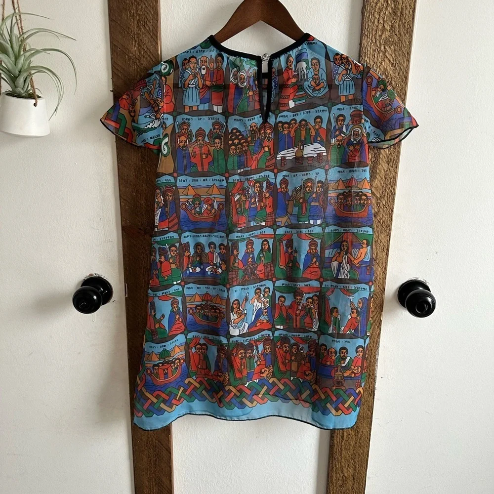 Boutique Cultural Ethiopian Religious Sheer Dress Girls Size 12